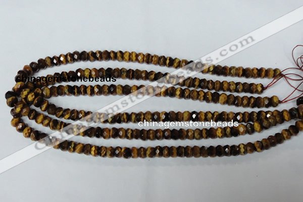 CTE199 15.5 inches 7*10mm faceted rondelle yellow tiger eye gemstone beads