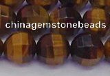 CTE1993 15.5 inches 10mm faceted round yellow tiger eye beads