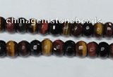 CTE200 15.5 inches 4*6mm faceted rondelle red & yellow tiger eye beads