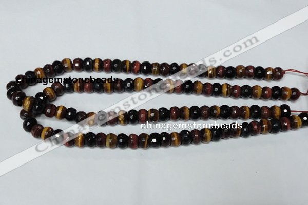 CTE200 15.5 inches 4*6mm faceted rondelle red & yellow tiger eye beads