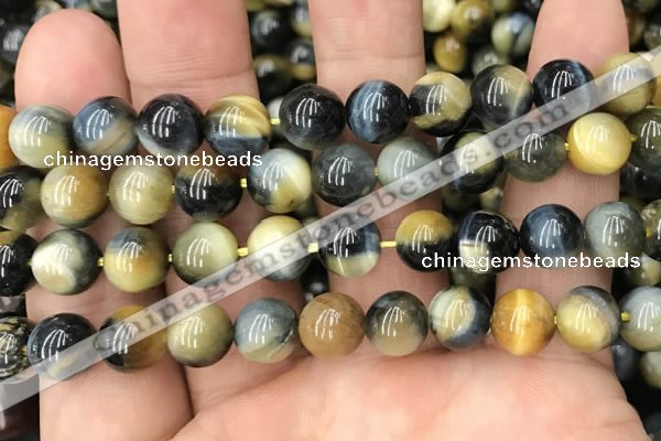 CTE2019 15.5 inches 14mm round golden & blue tiger eye beads wholesale