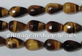 CTE204 15.5 inches 8*12mm faceted teardrop yellow tiger eye beads