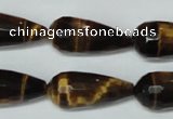 CTE205 15.5 inches 12*26mm faceted teardrop yellow tiger eye beads