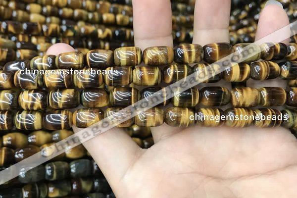 CTE2058 15.5 inches 8*12mm drum yellow tiger eye gemstone beads