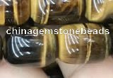 CTE2060 15.5 inches 12*16mm drum yellow tiger eye gemstone beads