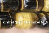 CTE2061 15.5 inches 13*18mm drum yellow tiger eye gemstone beads