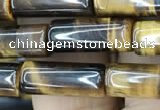 CTE2073 15.5 inches 6*16mm tube yellow tiger eye gemstone beads