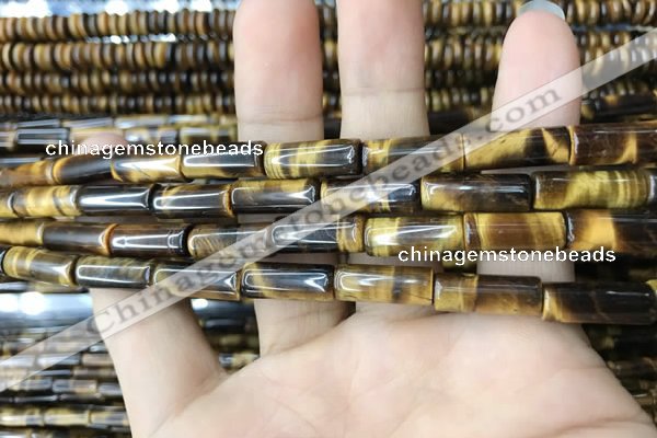 CTE2073 15.5 inches 6*16mm tube yellow tiger eye gemstone beads