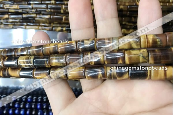 CTE2074 15.5 inches 8*12mm tube yellow tiger eye gemstone beads