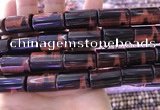CTE2081 15.5 inches 12*21mm tube red tiger eye beads wholesale