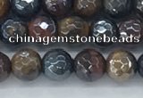 CTE2093 15.5 inches 6mm faceted round AB-color mixed tiger eye beads