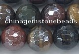 CTE2095 15.5 inches 10mm faceted round AB-color mixed tiger eye beads