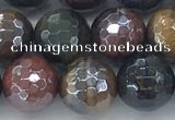 CTE2095 15.5 inches 10mm faceted round AB-color mixed tiger eye beads