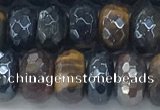 CTE2103 6*10mm faceted rondelle AB-color mixed tiger eye beads