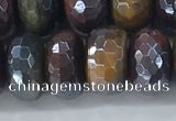 CTE2105 8*14mm faceted rondelle AB-color mixed tiger eye beads