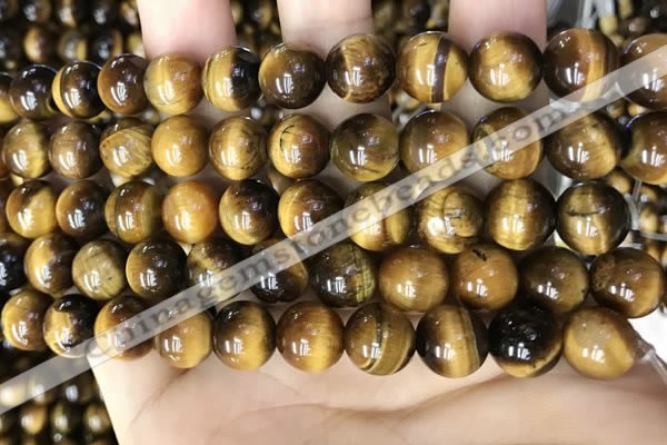 CTE2149 15.5 inches 10mm round yellow tiger eye beads wholesale