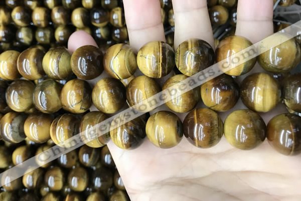 CTE2152 15.5 inches 16mm round yellow tiger eye beads wholesale