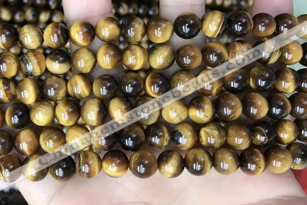 CTE2159 15.5 inches 8mm round yellow tiger eye gemstone beads