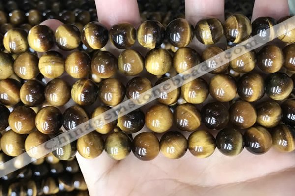 CTE2160 15.5 inches 10mm round yellow tiger eye gemstone beads