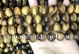 CTE2162 15.5 inches 14mm round yellow tiger eye gemstone beads