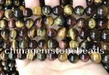 CTE2193 15.5 inches 10mm round mixed tiger eye beads wholesale