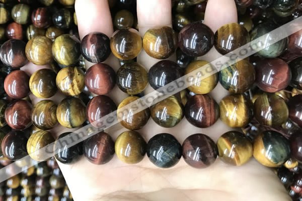 CTE2196 15.5 inches 16mm round mixed tiger eye beads wholesale