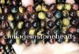 CTE2204 15.5 inches 12mm round mixed tiger eye gemstone beads