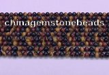 CTE2218 15.5 inches 4mm round colorful tiger eye gemstone beads