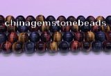 CTE2222 15.5 inches 12mm round colorful tiger eye gemstone beads