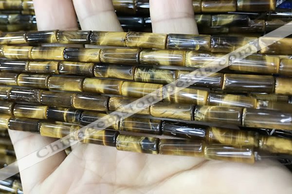 CTE2246 15.5 inches 5*14mm tube yellow tiger eye beads wholesale