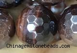 CTE2278 15 inches 12mm faceted round AB-color red tiger eye beads