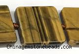 CTE2302 15 inches 26mm – 27mm square yellow tiger eye beads