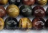 CTE2326 15 inches 8mm round colorful tiger eye beads