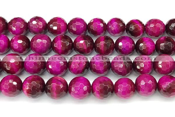 CTE2343 15 inches 12mm faceted round red tiger eye beads