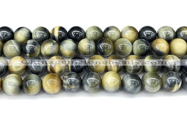 CTE2374 15 inches 10mm round AB-color golden & blue tiger eye beads