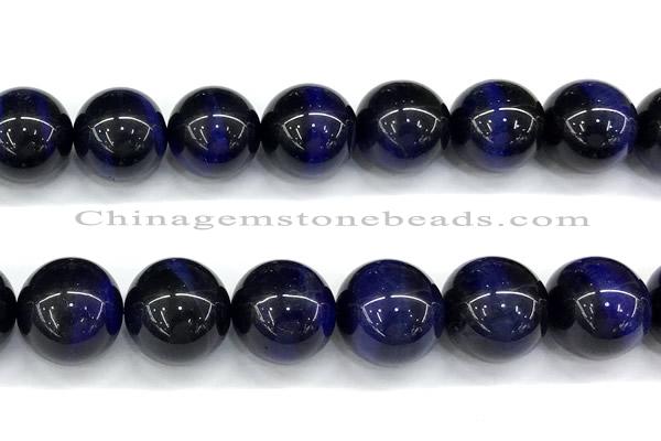 CTE2397 15 inches 14mm round blue tiger eye beads