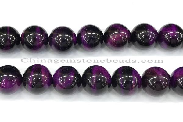 CTE2418 15 inches 16mm round purple tiger eye beads