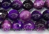 CTE2419 15 inches 6mm faceted round purple tiger eye beads