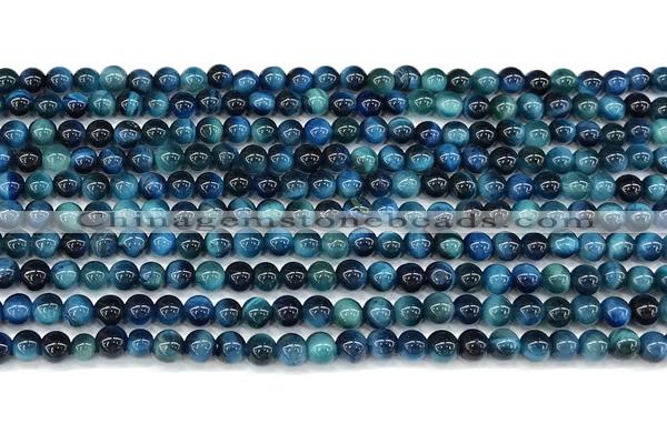 CTE2423 15 inches 4mm round blue tiger eye beads