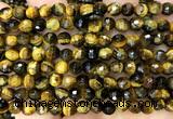 CTE2463 15 inches 6mm faceted round yellow tiger eye beads wholesale