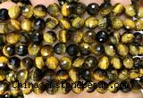 CTE2464 15 inches 8mm faceted round yellow tiger eye beads wholesale