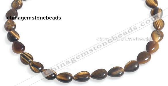 CTE27 12*16mm flat teardrop yellow tiger eye beads Wholesale