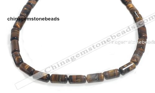 CTE28 16 inches 8*15mm column yellow tiger eye beads Wholesale