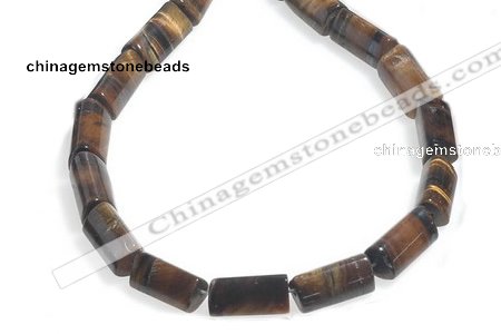 CTE29 10*20mm triangle column yellow tiger eye beads Wholesale