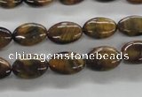 CTE301 15.5 inches 8*12mm oval yellow tiger eye gemstone beads