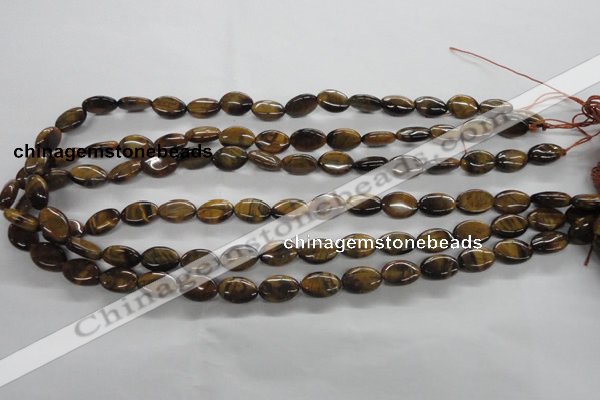 CTE301 15.5 inches 8*12mm oval yellow tiger eye gemstone beads