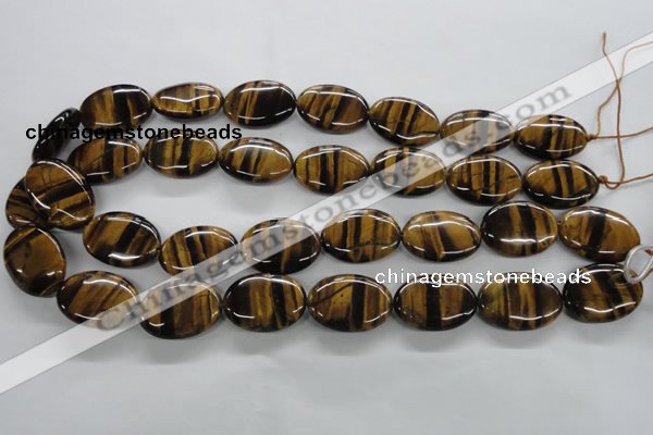 CTE303 15.5 inches 18*25mm oval yellow tiger eye gemstone beads