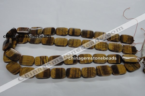 CTE310 15.5 inches 15*20mm rectangle yellow tiger eye gemstone beads