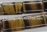 CTE312 15.5 inches 18*25mm flat tube yellow tiger eye gemstone beads