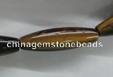 CTE331 15.5 inches 10*35mm rice yellow tiger eye gemstone beads